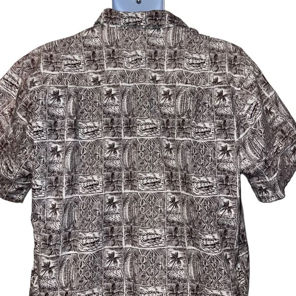 Vintage Retro Favant Hawaiian Shirt Mens XL Floral Aloha Vacation Surfboard Tiki - Picture 7 of 10